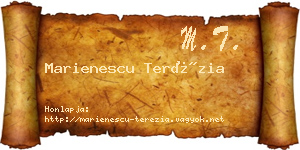 Marienescu Terézia névjegykártya